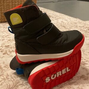 Sorel Black and Red Kids Boots